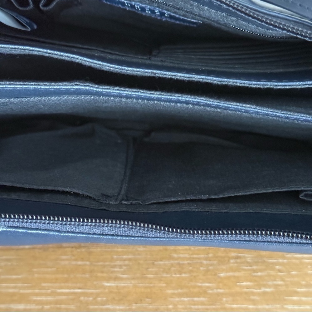 Navy Crazy Horse Minimalist Shoulder Bag - Picture 9 of 12